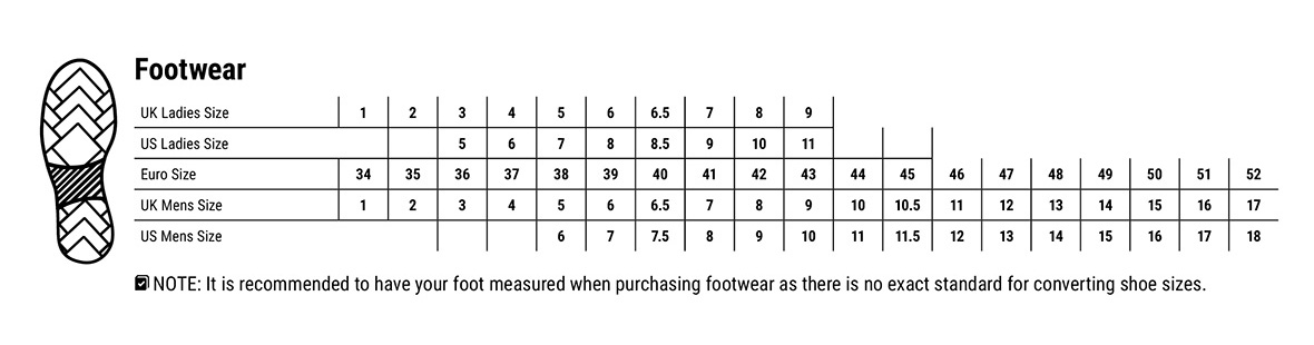 Footwear Size Guide